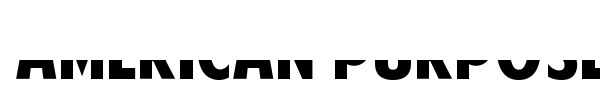 American Purpose font preview
